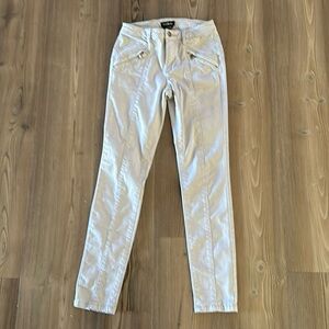 Bebe silver/white Skinny Cargo Pants Size 24